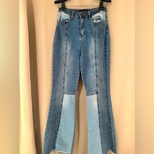 Harper Heritage Split Wash Flare Jeans